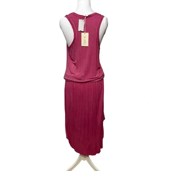 NWT LA MIEL Pink Midi Dress - Picture 3 of 6